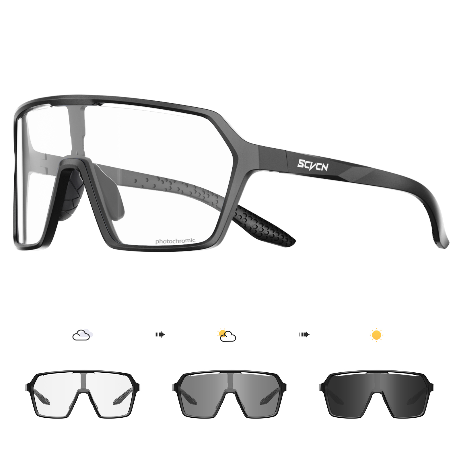 Mountain Biking Sunglasses - SCVCN Hot Cycling Photochromic UV400 Sunglasses