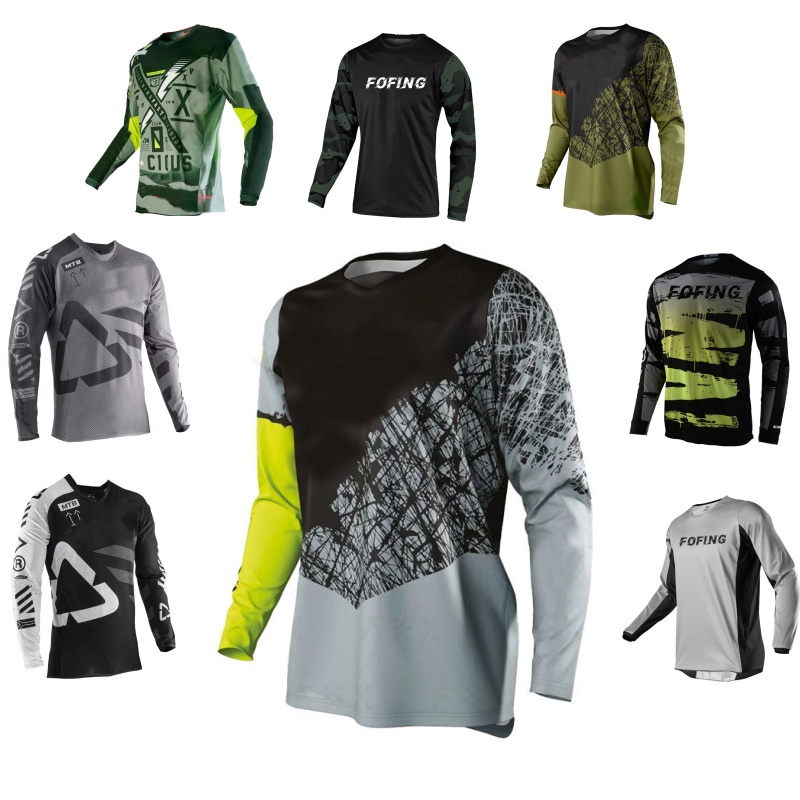 Mountain Biking Videos - MTB Downhill Printed Motocross Jersey Long
