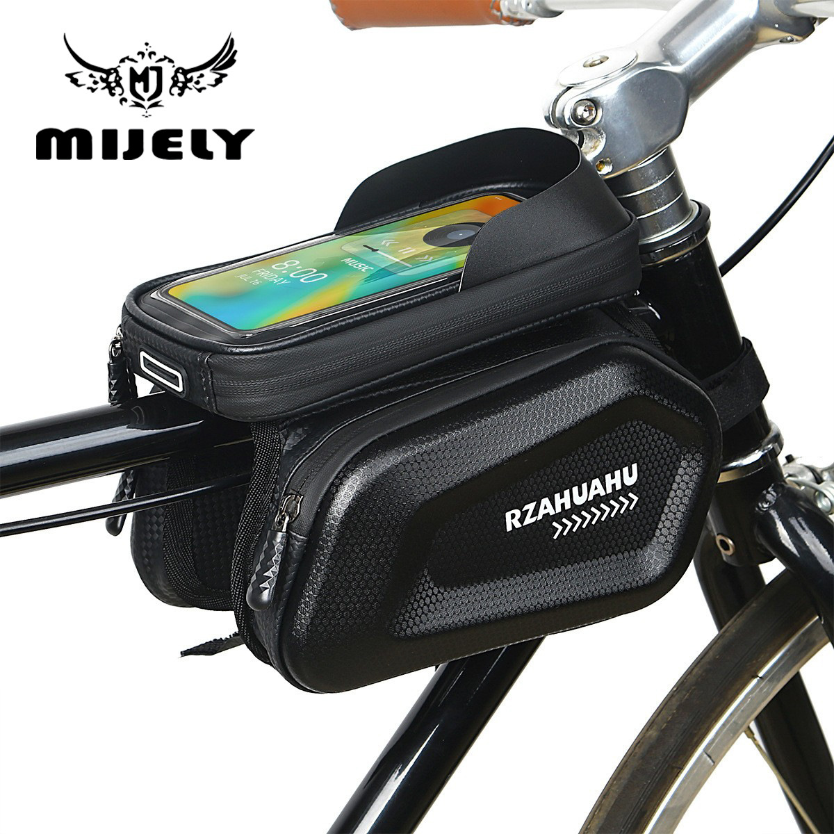 Mountain Biking Oxford - Bicycle Bag with Front Phone Holder,