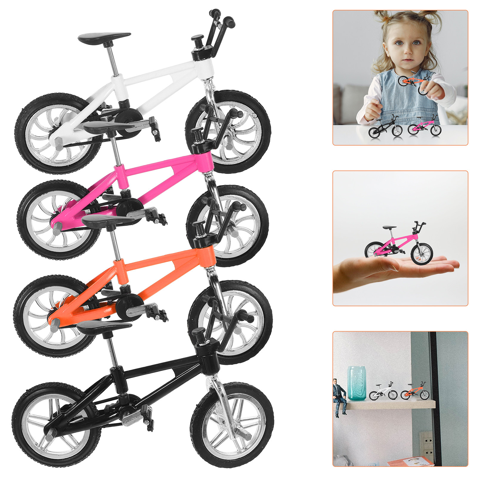Mountain Biking Game - 4Pcs Miniature Finger Mountain Bicycle Racing