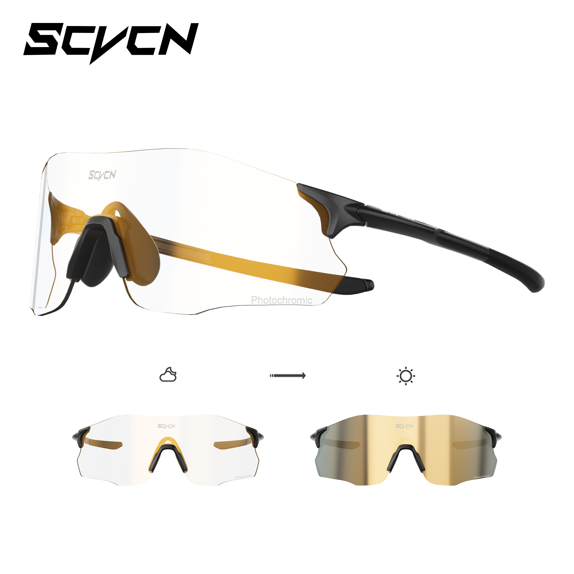 SCVCN Photochromic Rimless Sun - Mountain Biking A Sport review and price