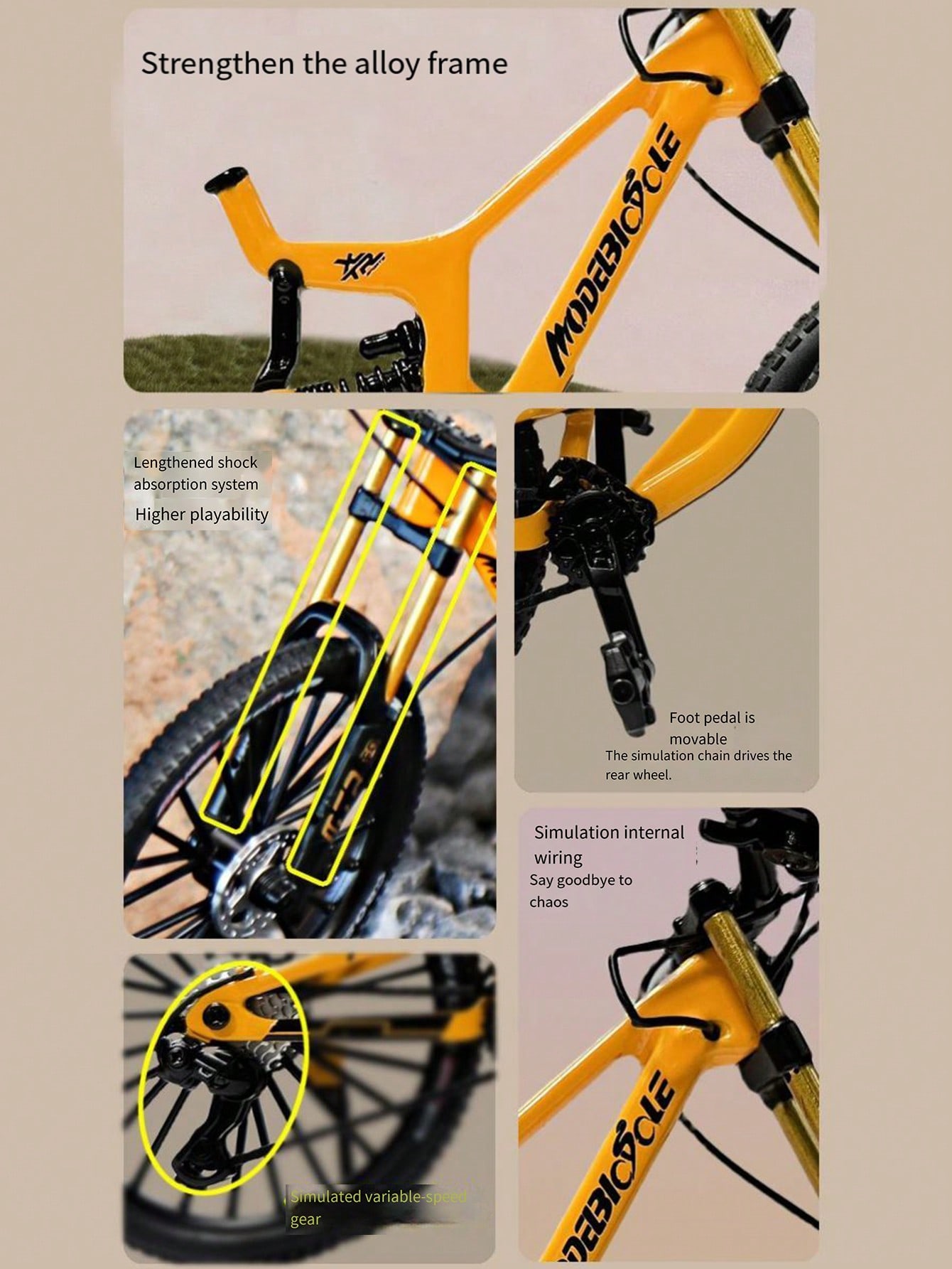 Upgraded dual shock absorber a - Mountain Biking Game review and price