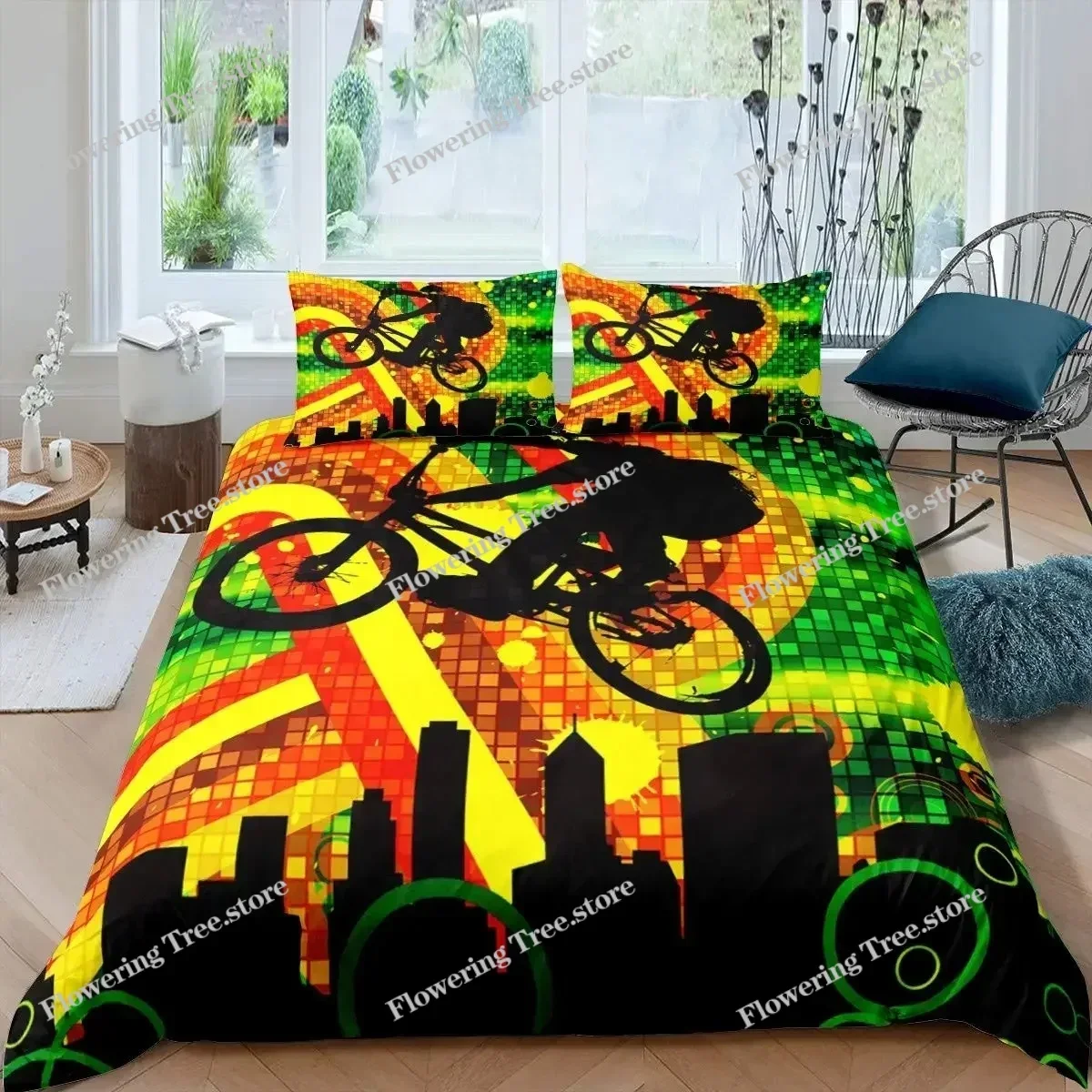 Bicycle Duvet Cover Set Microf - Mountain Biking Game review and price