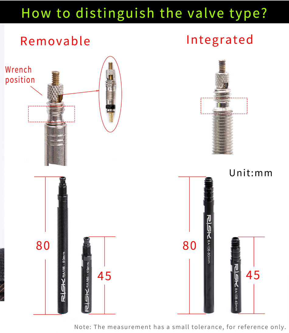 RISK Bicycle Presta Valve Exte - Tubeless Valve Core review and price