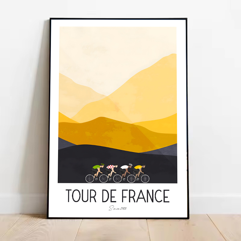 Watercolor Cycling Race Cyclis - Mountain Biking Pictures review and price