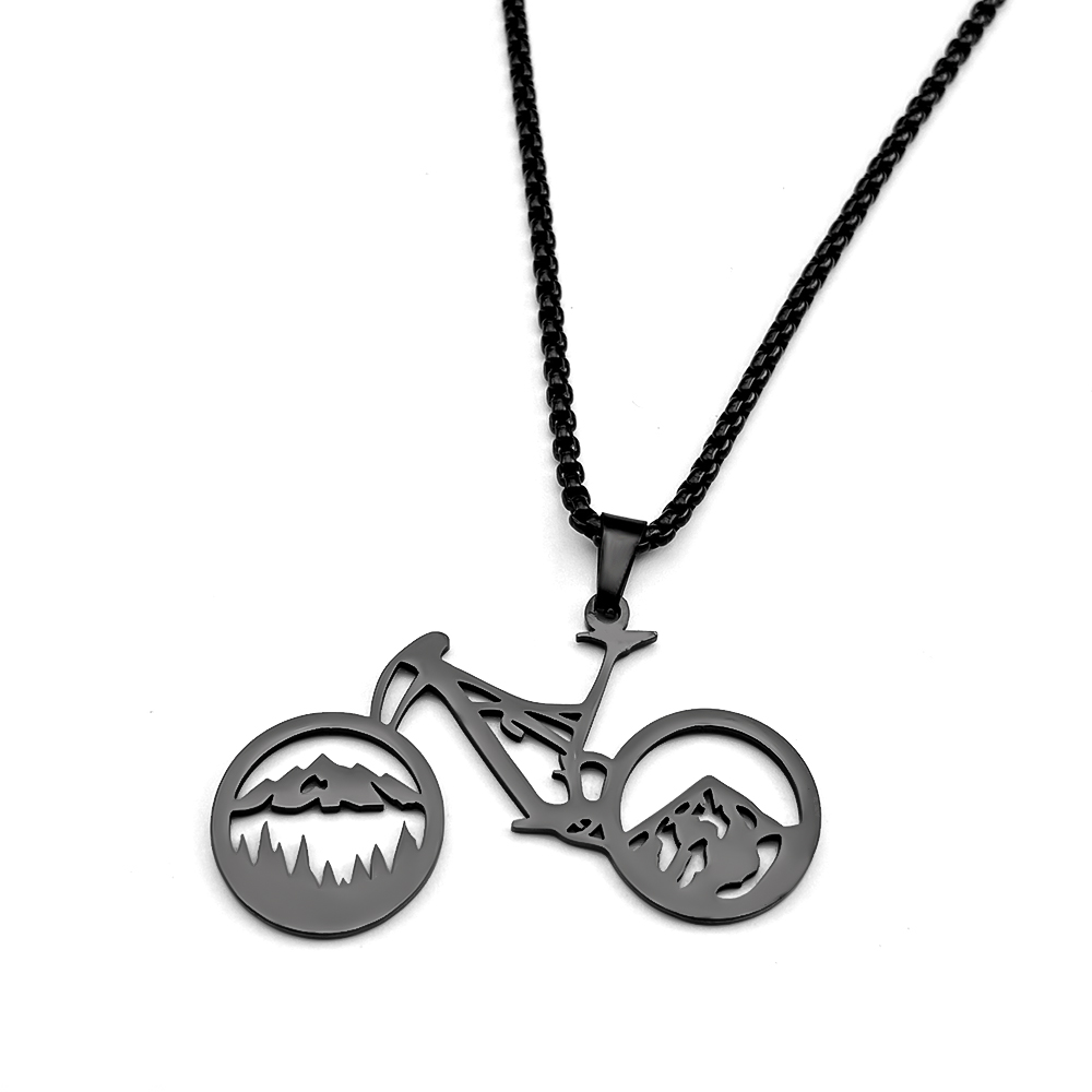 Bicycle Mountain Pendant Neckl - Mountain Biking Gifts review and price