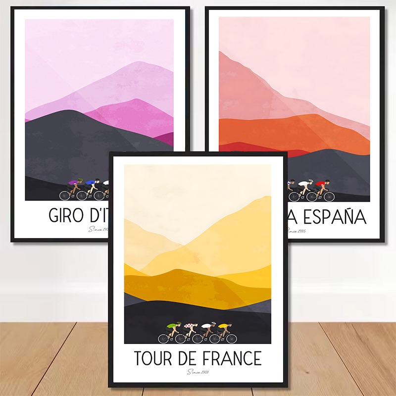 Watercolor Cycling Race Cyclis - Mountain Biking Pictures review and price